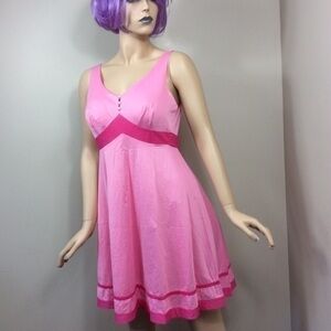 70s Vintage Shadowline pink nightgown. Medium